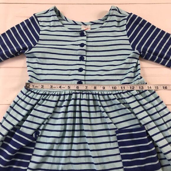 Hanna Andersson Blue Stripes Long Sleeve Dress - Picture 9 of 11